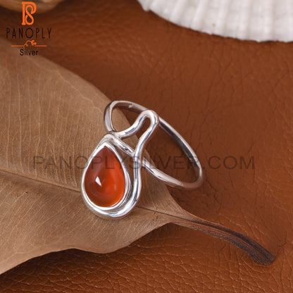 Red Onyx White Rhodium Plated 925 Silver Handmade Jewelry