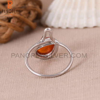 Red Onyx White Rhodium Plated 925 Silver Handmade Jewelry