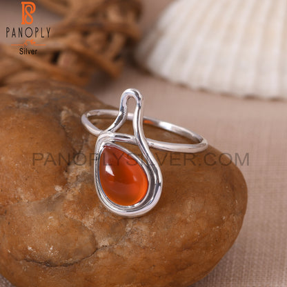 Red Onyx White Rhodium Plated 925 Silver Handmade Jewelry