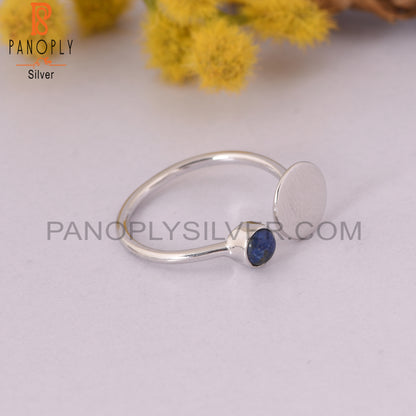 Lapis Lazuli 925 Sterling Silver Adjustable Pretty Minimalist Rings