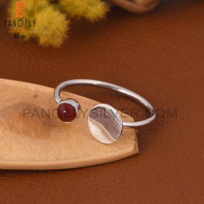 Red Onyx Gem Fine 925 Sterling Silver Promise Rings