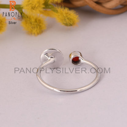 Red Onyx Gem Fine 925 Sterling Silver Promise Rings