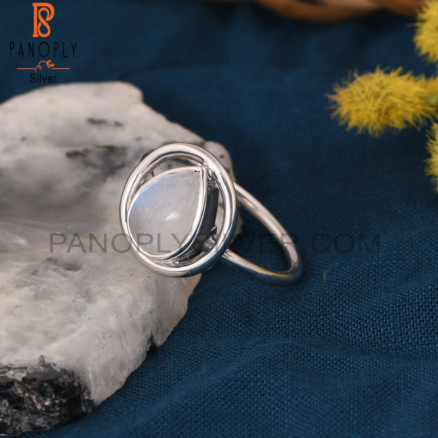 Rainbow Moonstone 925 Sterling Silver Designer Pear Jewelry