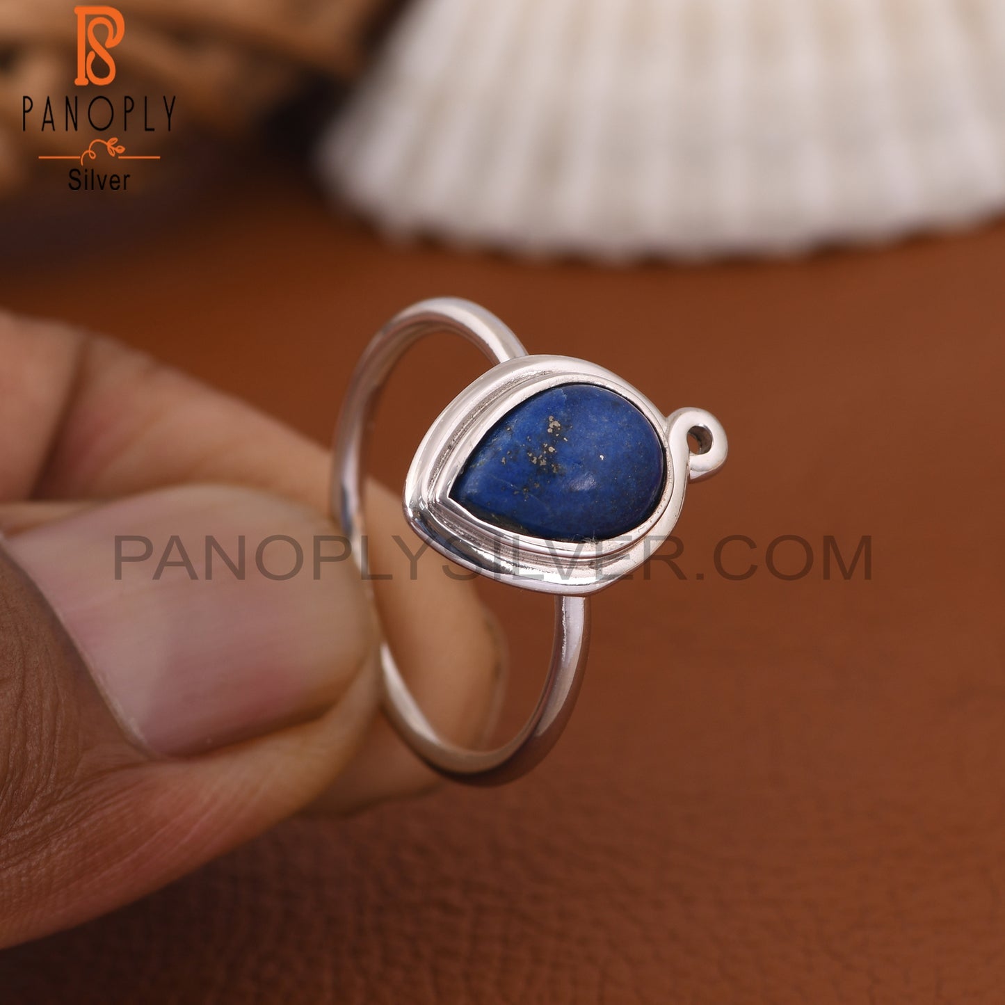Natural Lapis Gemstone 925 Silver Rings Jewellery