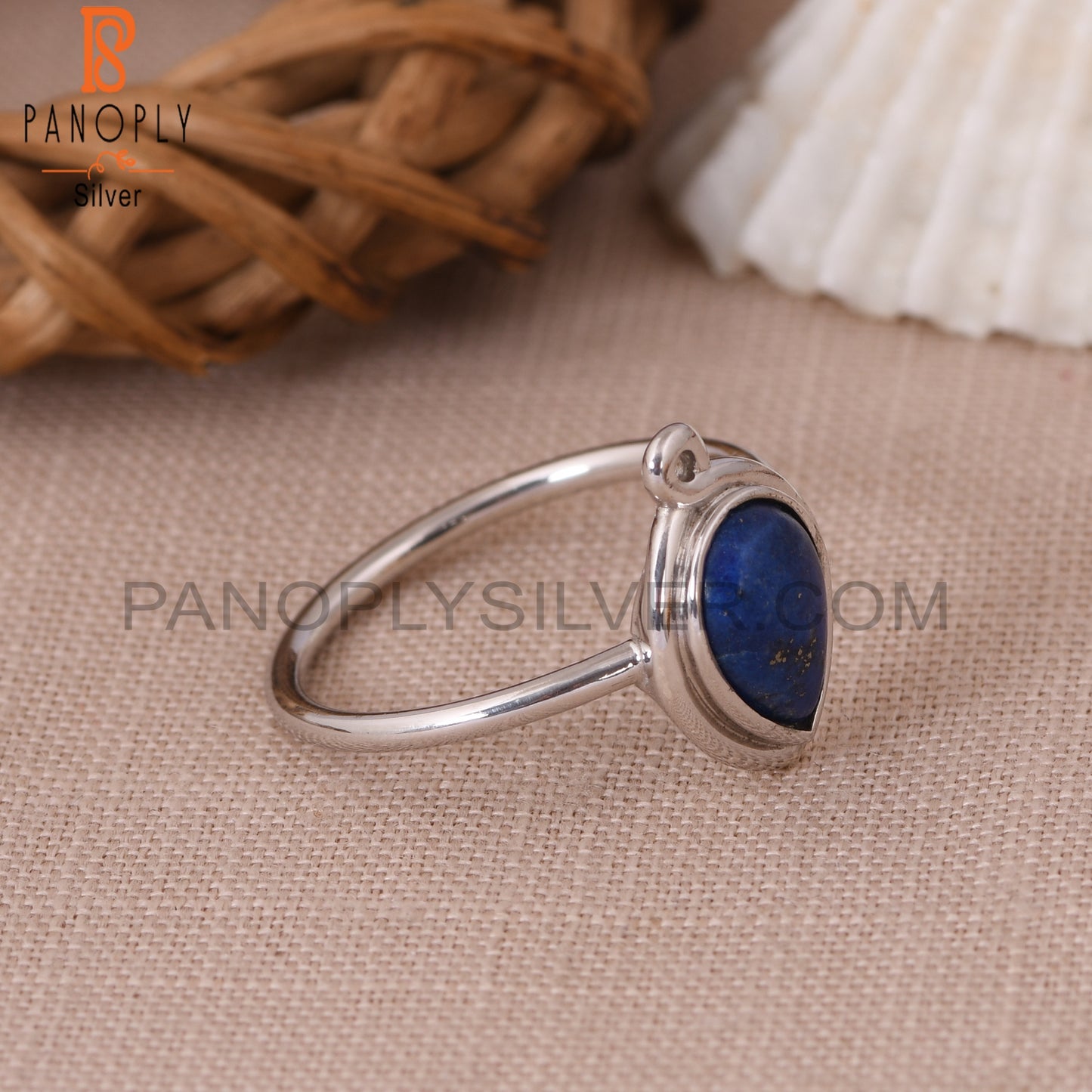 Natural Lapis Gemstone 925 Silver Rings Jewellery