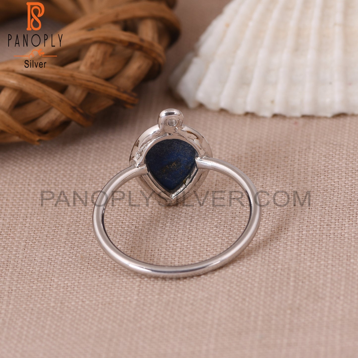 Natural Lapis Gemstone 925 Silver Rings Jewellery