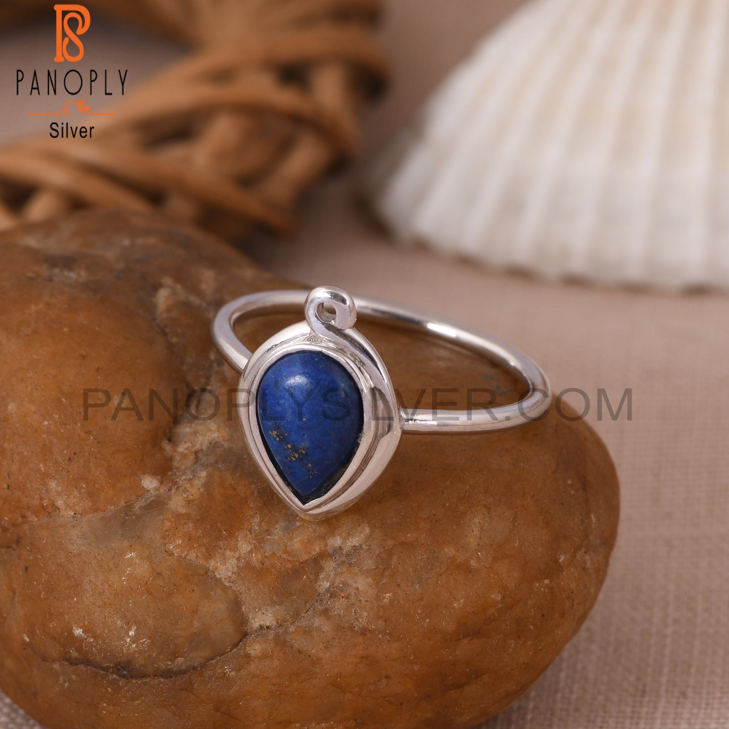 Natural Lapis Gemstone 925 Silver Rings Jewellery