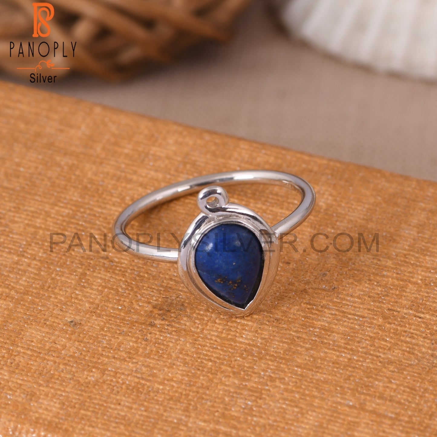 Natural Lapis Gemstone 925 Silver Rings Jewellery