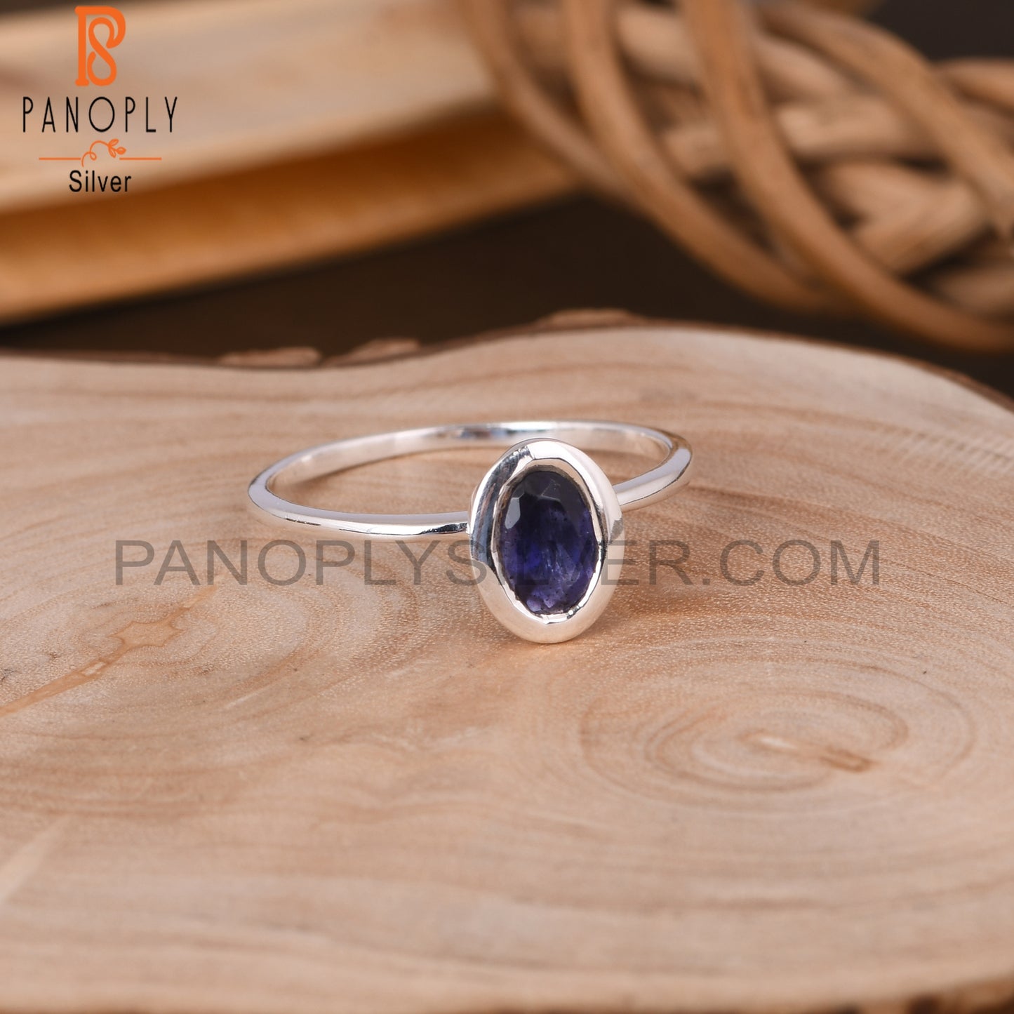 Iolite Oval 925 Sterling Silver Rings