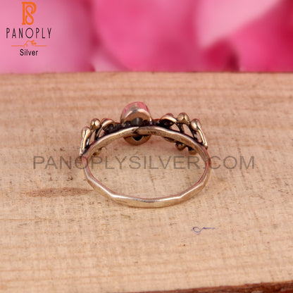 Emerald Oval Shape 925 Sterling Silver Anniversary Rings