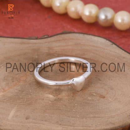 925 Silver Heart Shape Minimalist Beautiful Silver Ring