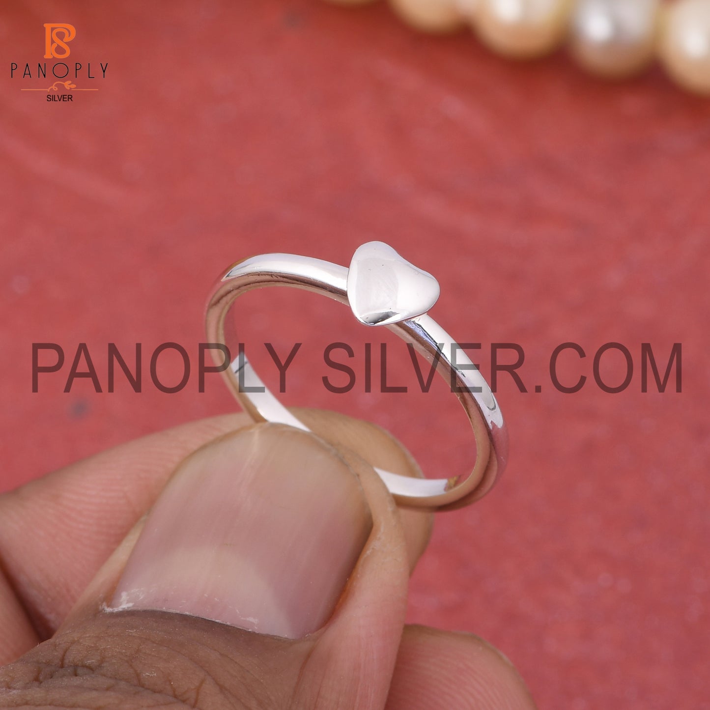 925 Silver Heart Shape Minimalist Beautiful Silver Ring