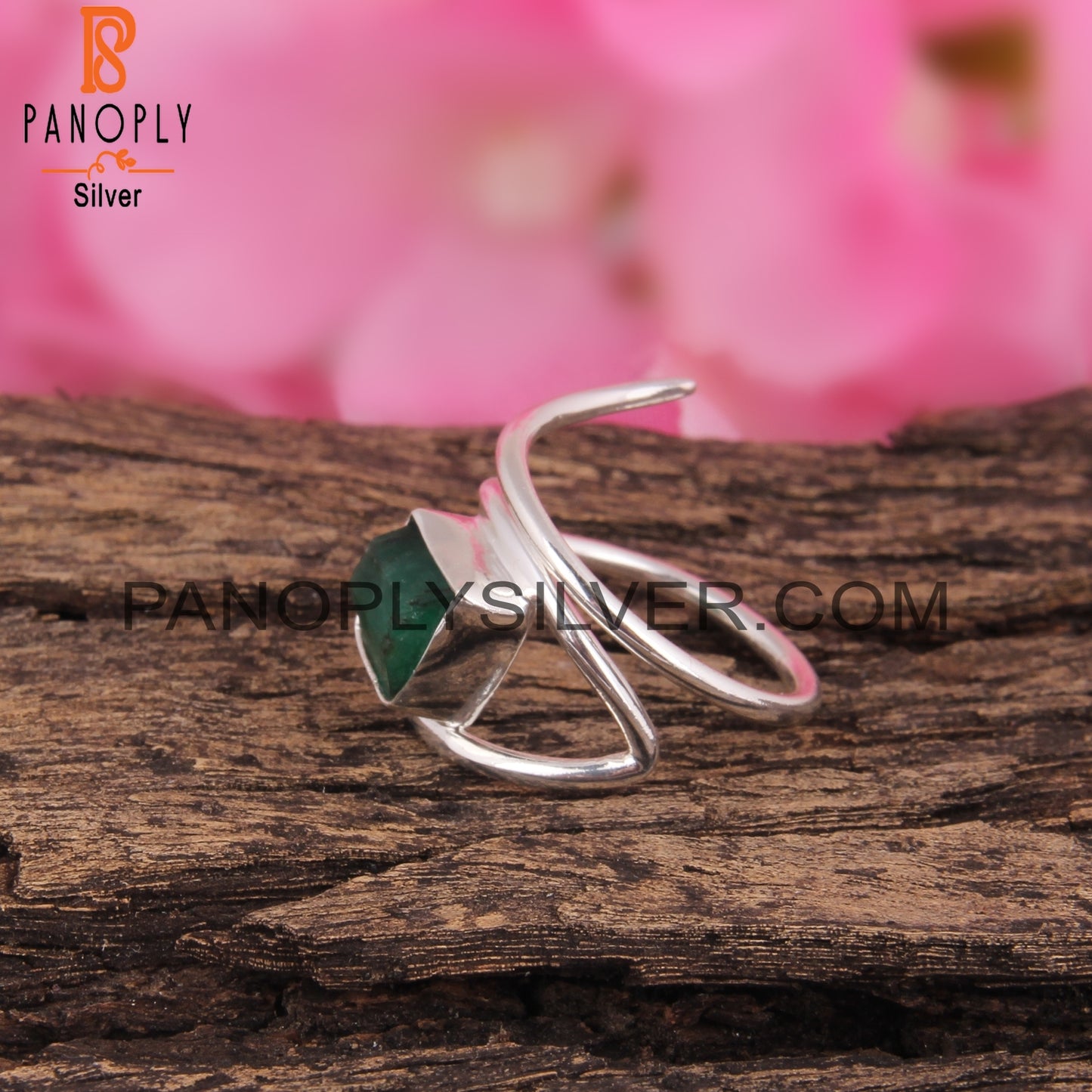 Green Emerald 925 Stamp Sterling Silver Rings
