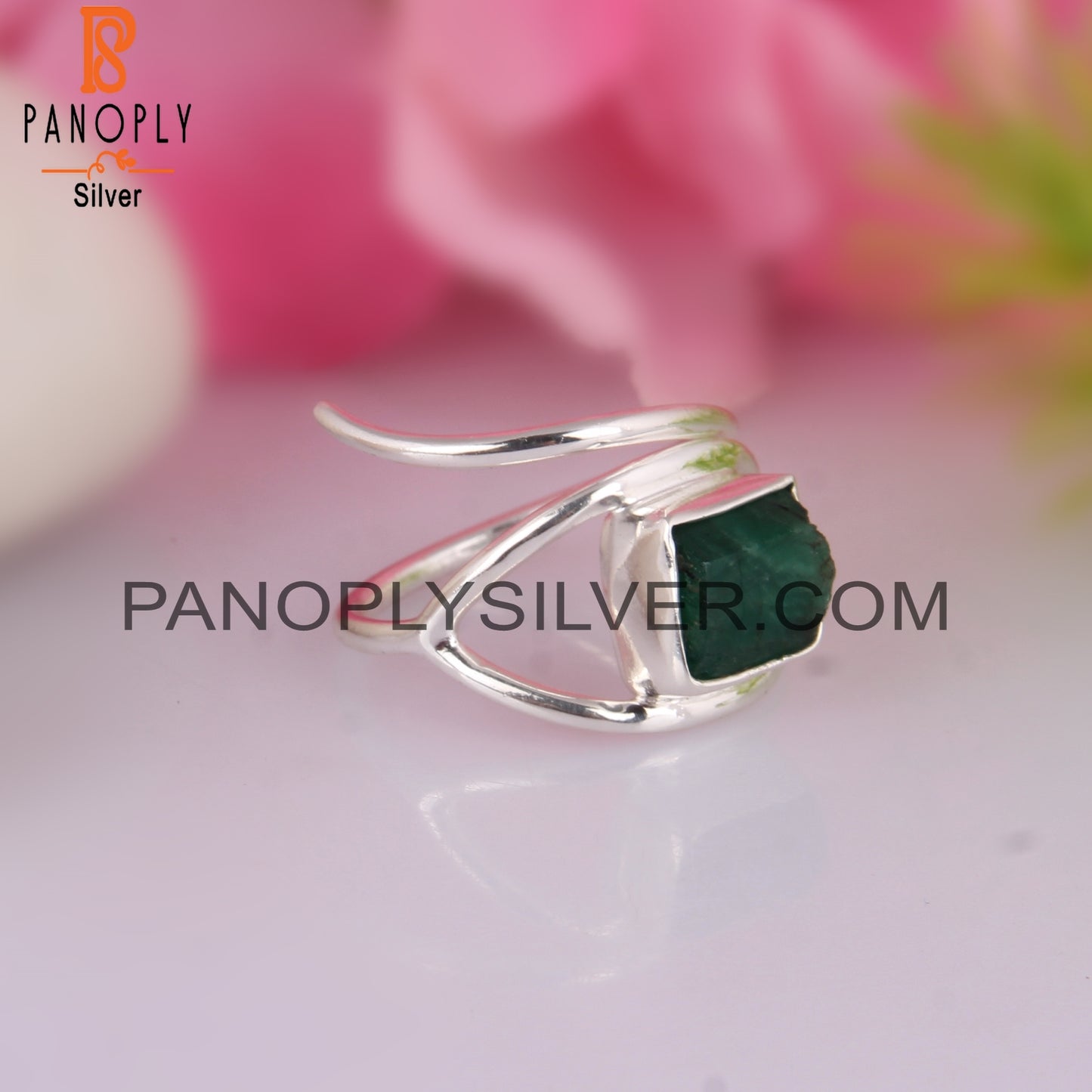 Green Emerald 925 Stamp Sterling Silver Rings