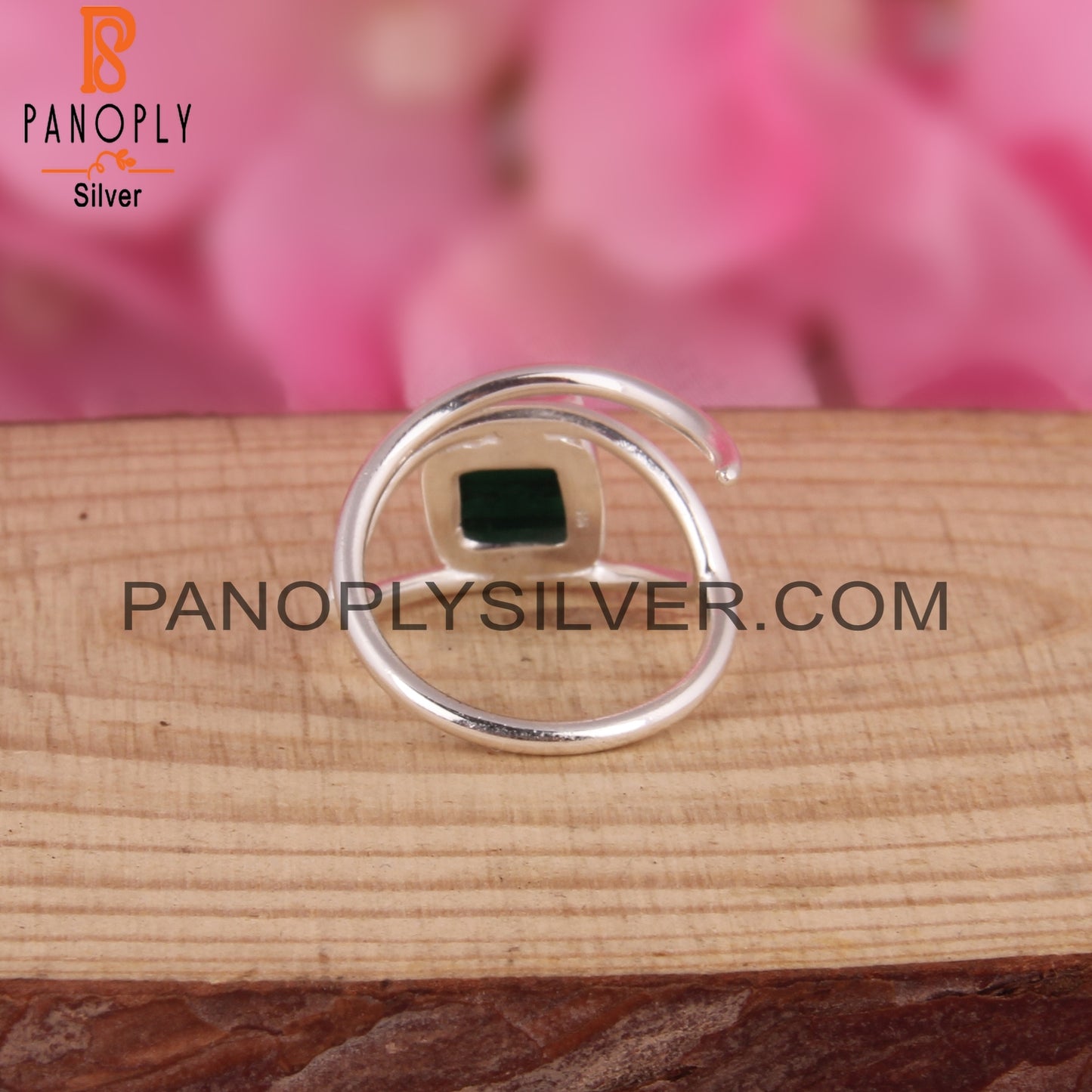 Green Emerald 925 Stamp Sterling Silver Rings