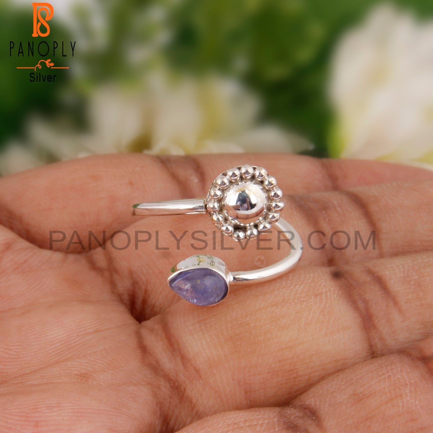 Tanzanite Pear Shape 925 Sterling Silver Rings