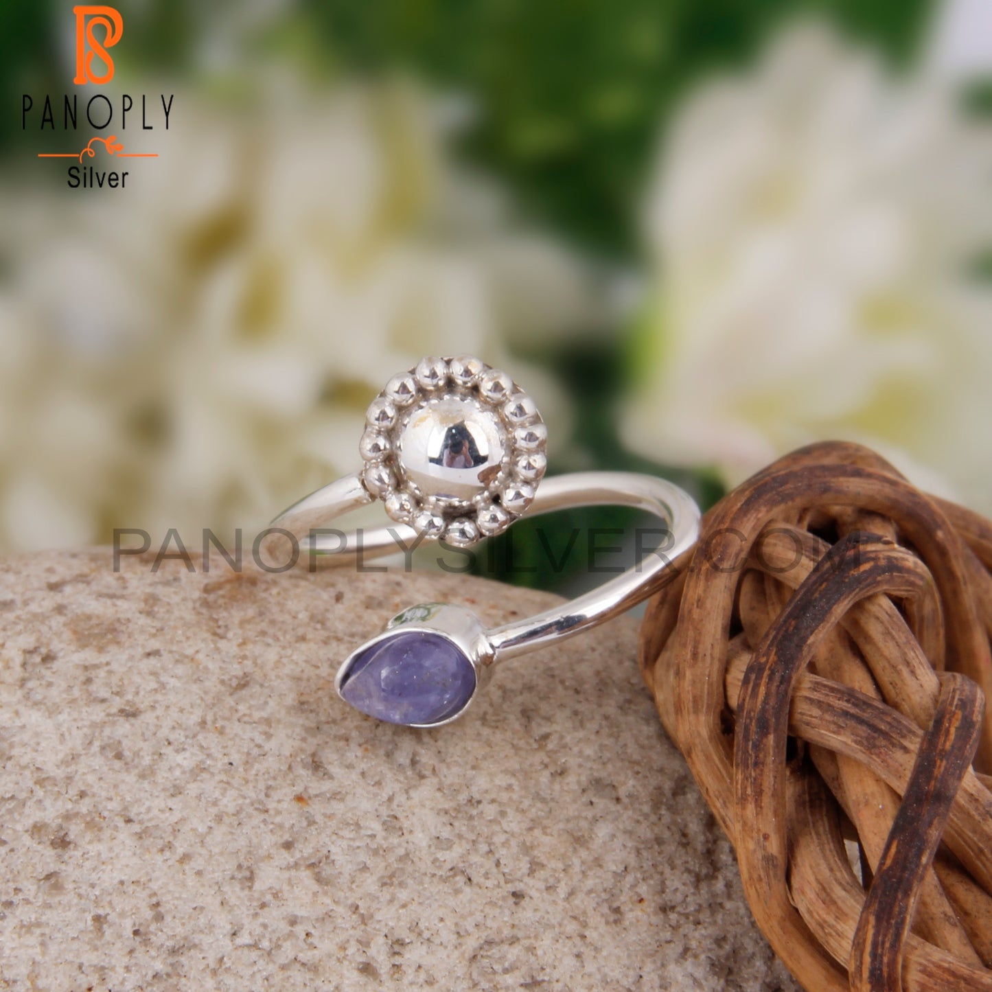 Tanzanite Pear Shape 925 Sterling Silver Rings