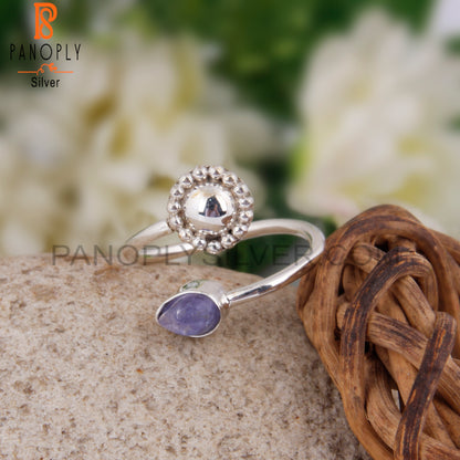 Tanzanite Pear Shape 925 Sterling Silver Rings