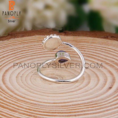 Tanzanite Pear Shape 925 Sterling Silver Rings