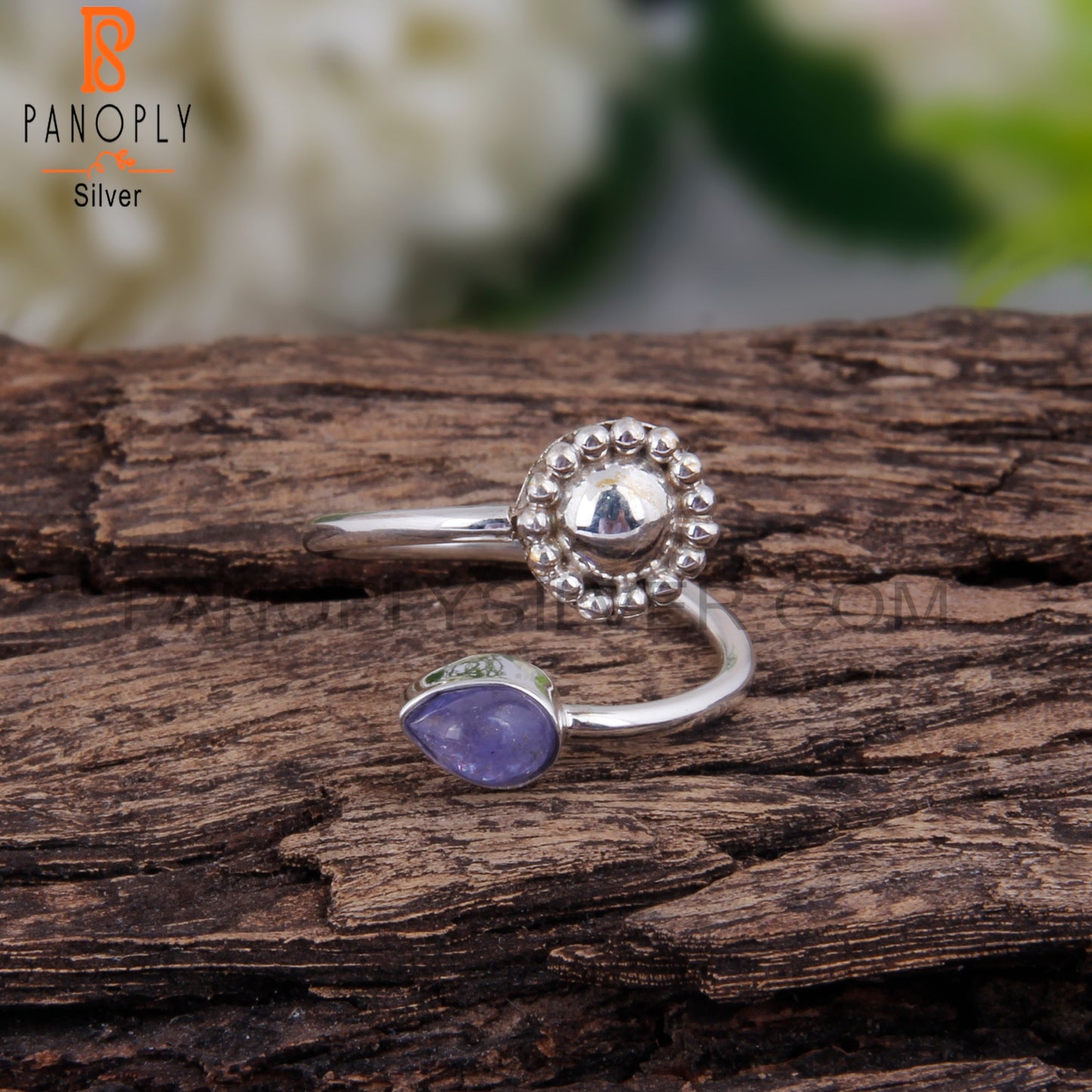 Tanzanite Pear Shape 925 Sterling Silver Rings