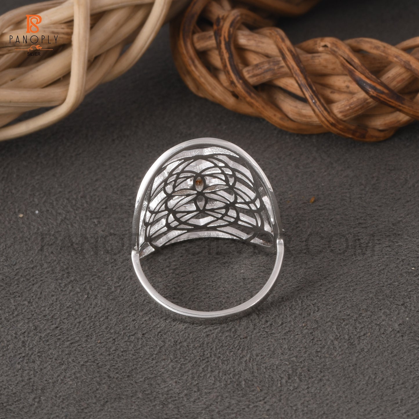 Ethiopian Opal Mandala Filigree Design Rings