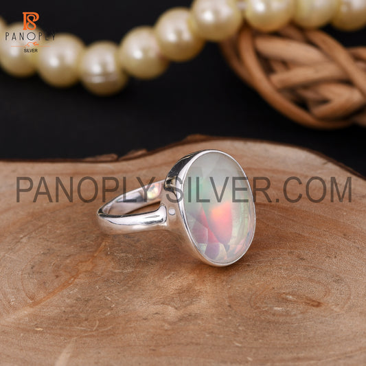 925 Quality Silver Oval Shape Bezel Setting Rings