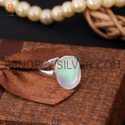 925 Quality Silver Oval Shape Bezel Setting Rings