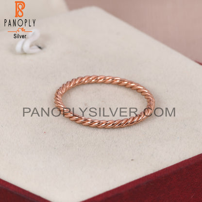 Twist Rose Gold Plated Rings