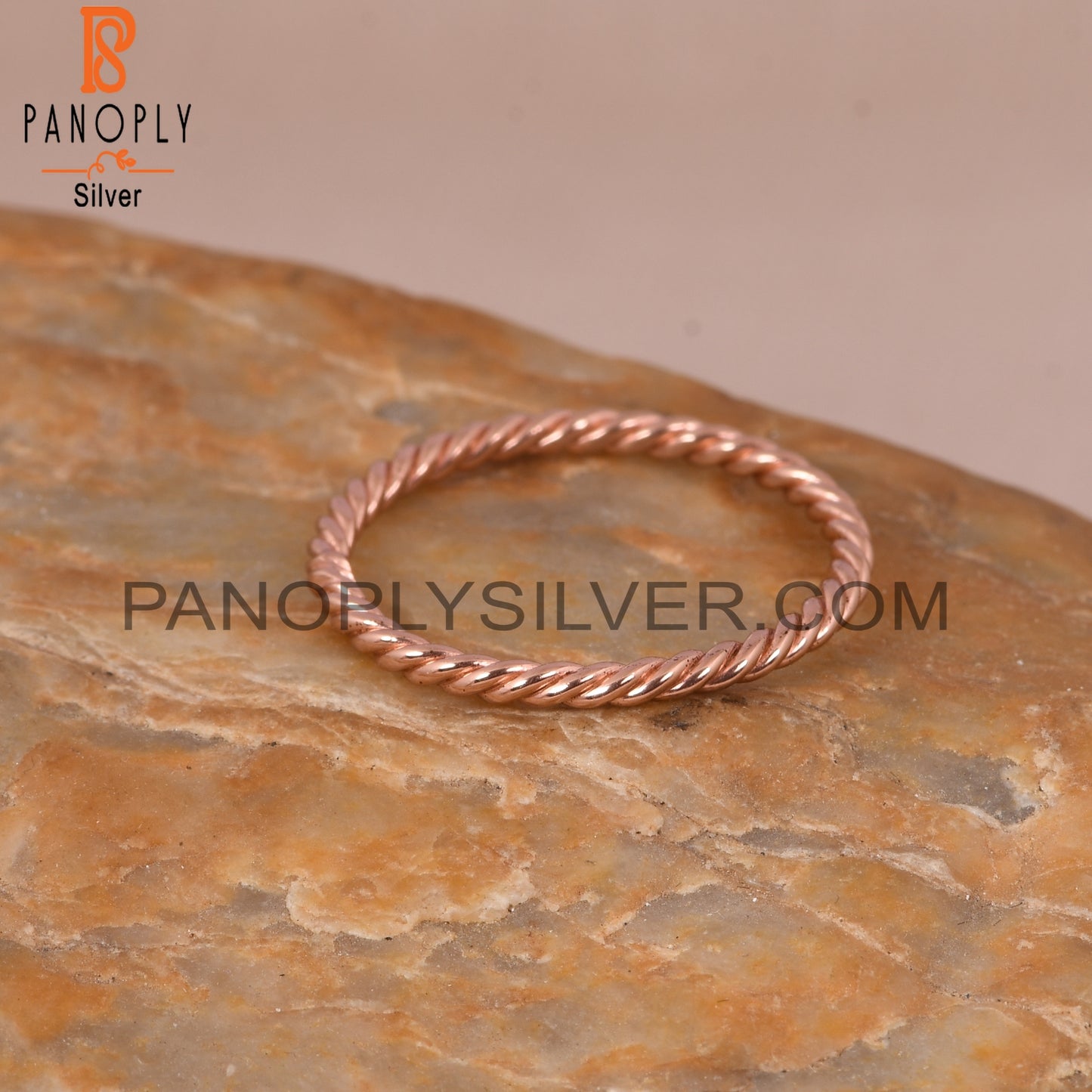 Twist Rose Gold Plated Rings