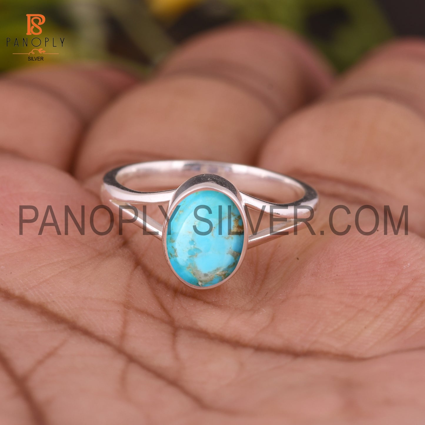 925 Silver Hypoallergenic Kingman Turquoise Beautiful Ring
