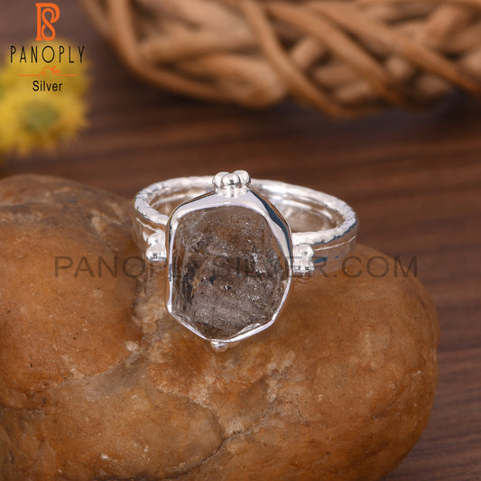 Herkimer Diamond Set Fine 925 Sterling Silver Handmade Rings