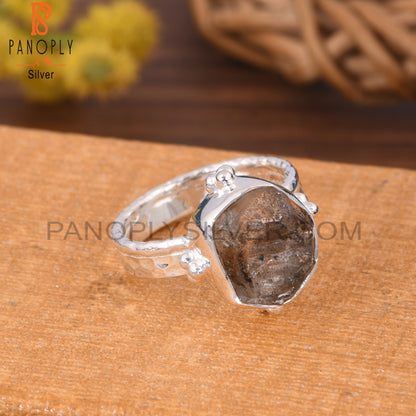 Herkimer Diamond Set Fine 925 Sterling Silver Handmade Rings
