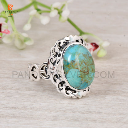 925 Sterling Silver Rings for Women Kingman terquoes stone Ring for Men