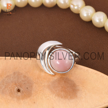 925 Silver Mother Of Pearl Gem Moon & Round Rings