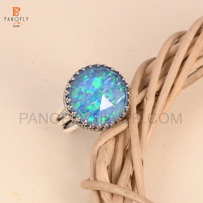 925 Silver Color Change Stone Rings