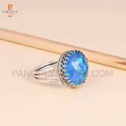925 Silver Color Change Stone Rings