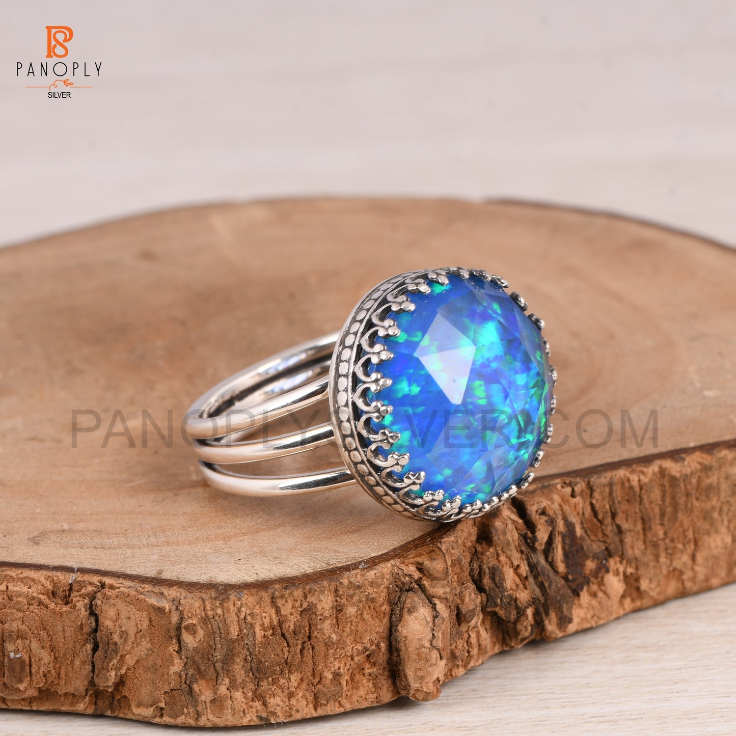 925 Silver Color Change Stone Rings