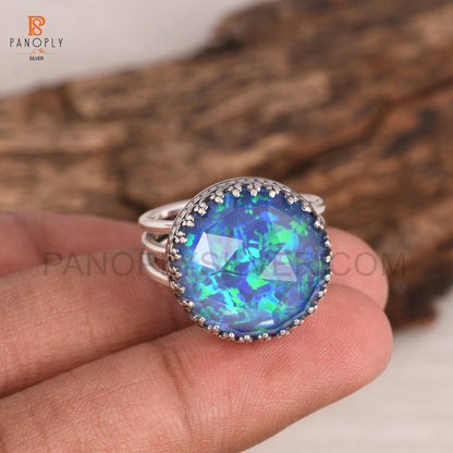 925 Silver Color Change Stone Rings