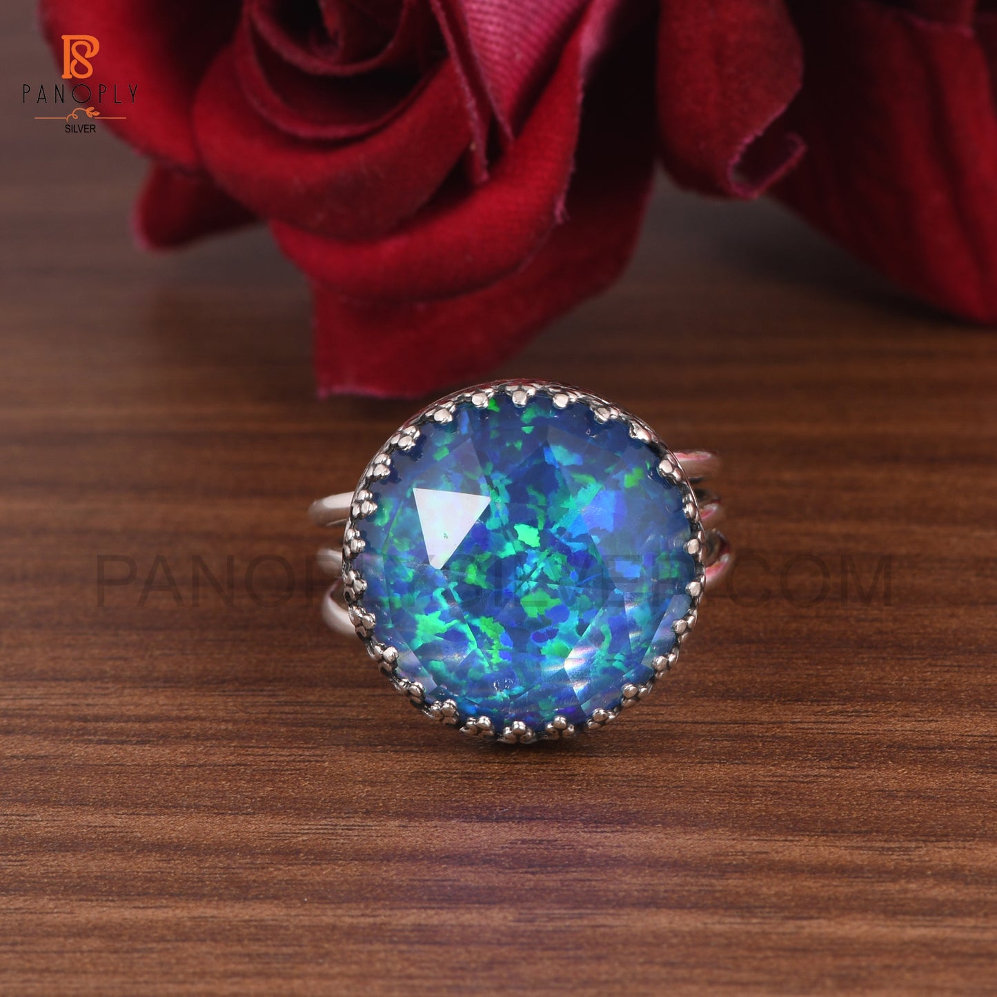 925 Silver Color Change Stone Rings