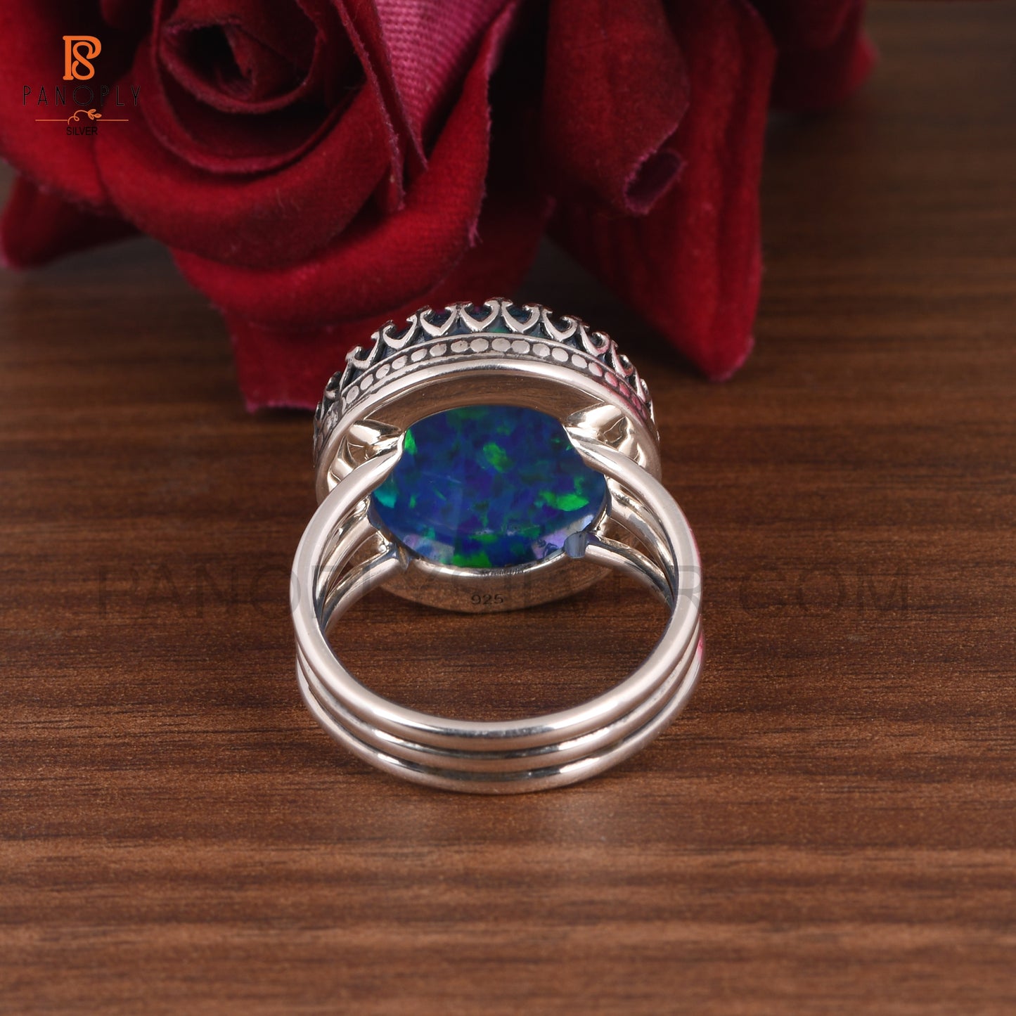 925 Silver Color Change Stone Rings