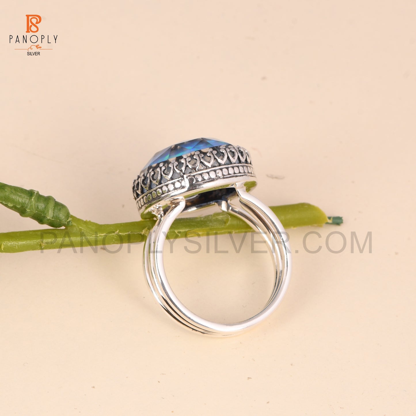 925 Silver Color Change Stone Rings