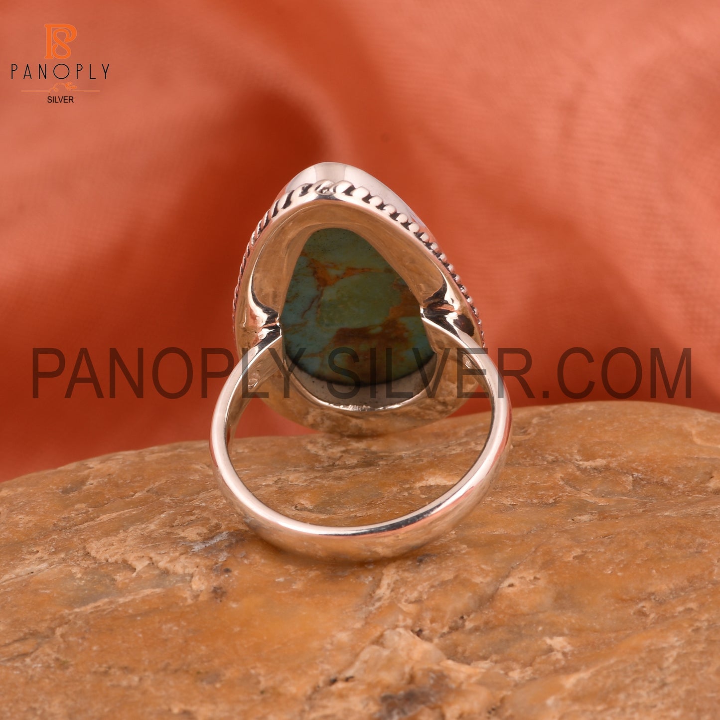Unique Kingman Turquoise 925 Sterling Silver Ring