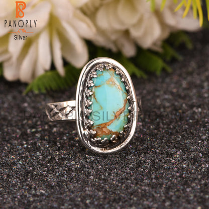 Kingman Turquoise 925 Sterling Silver Cute Ring For Women