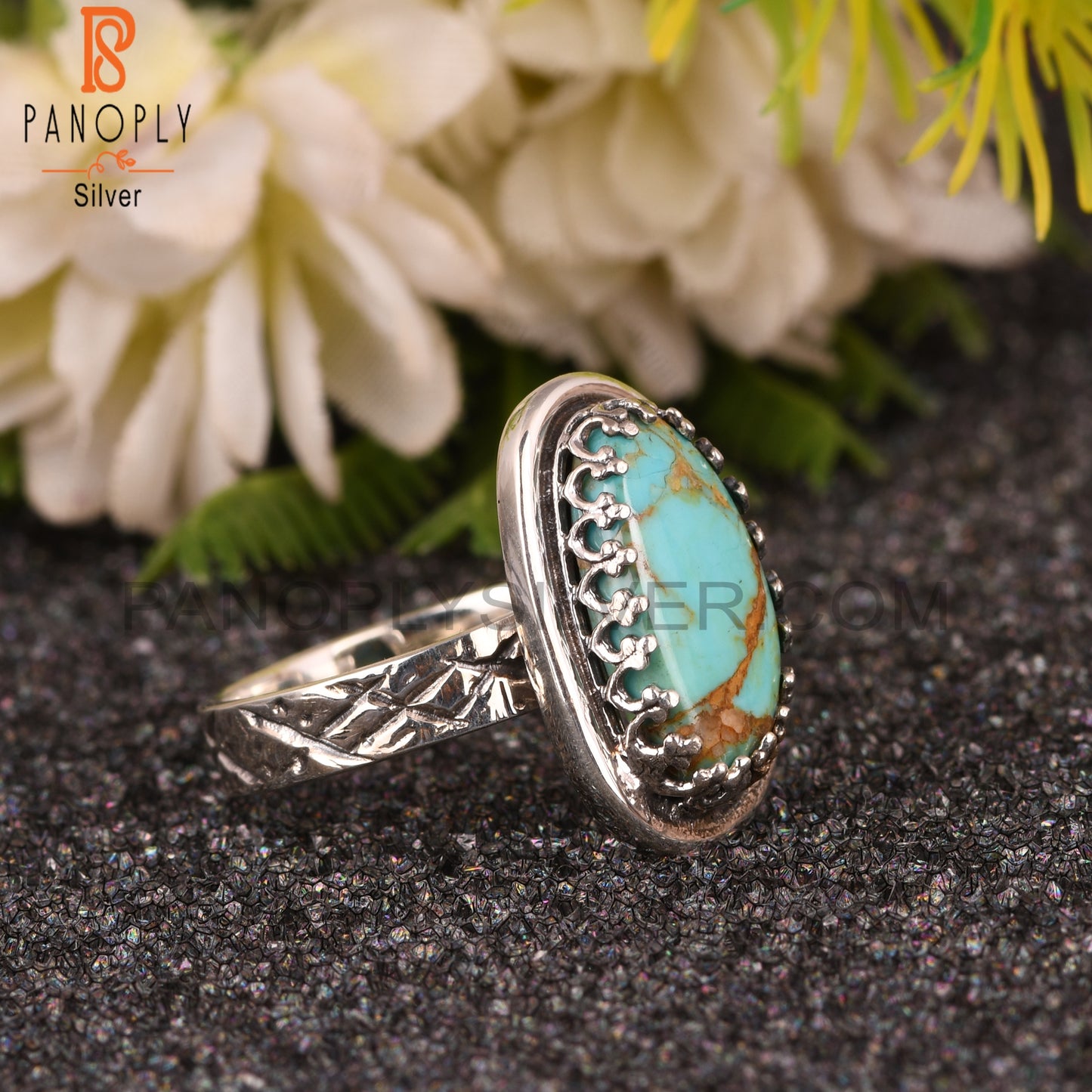 Kingman Turquoise 925 Sterling Silver Cute Ring For Women