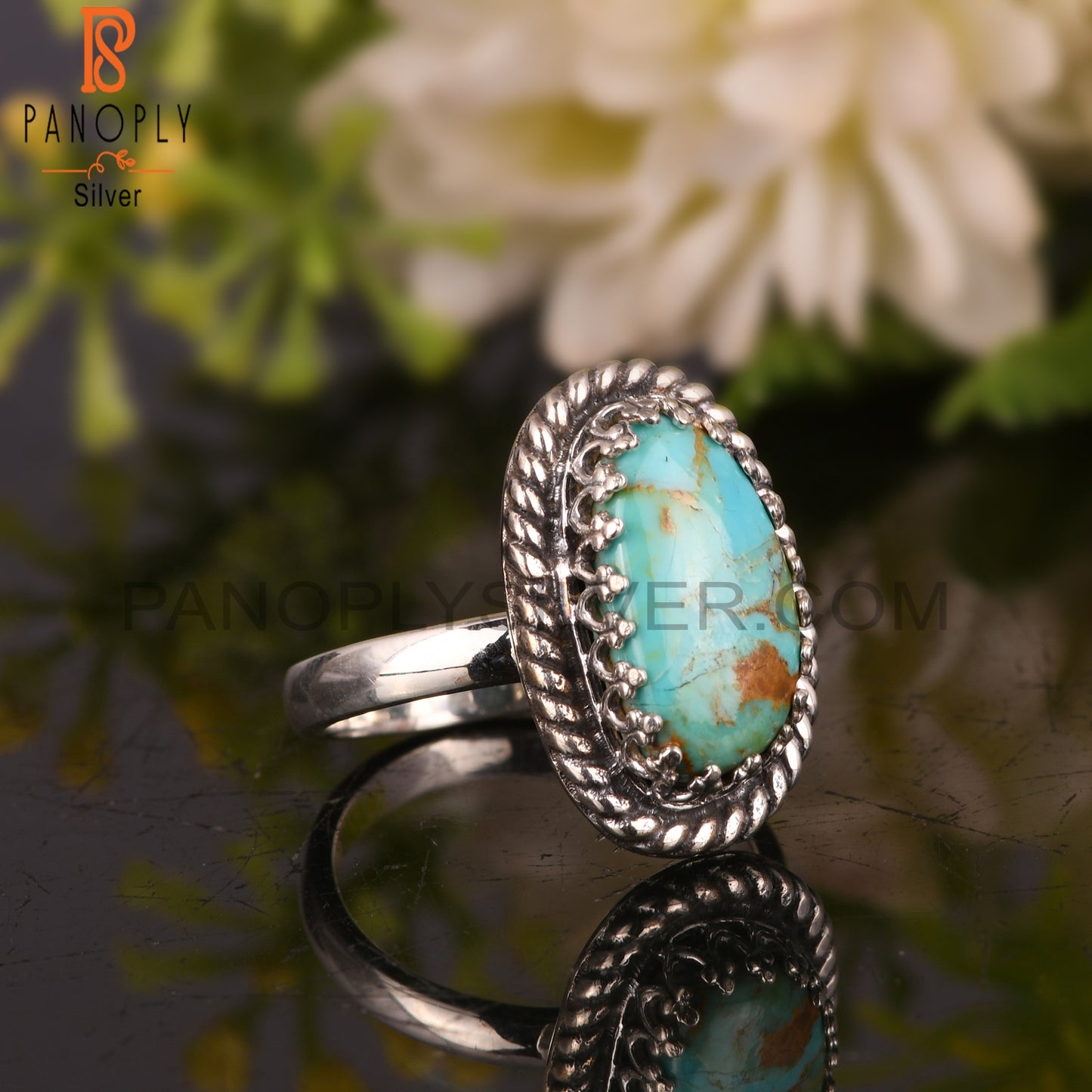 Kingman Turquoise 925 Silver Ring For Wedding