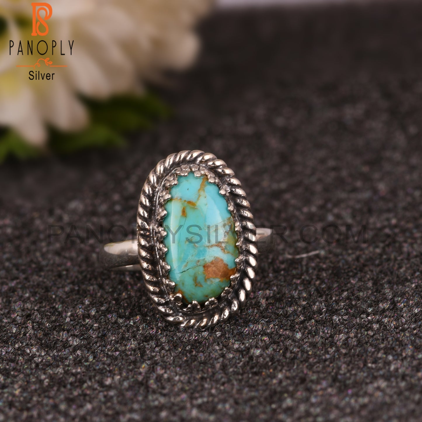 Kingman Turquoise 925 Silver Ring For Wedding