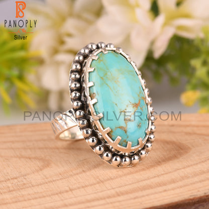 Aesthetic Kingman Turquoise 925 Sterling Silver Ring