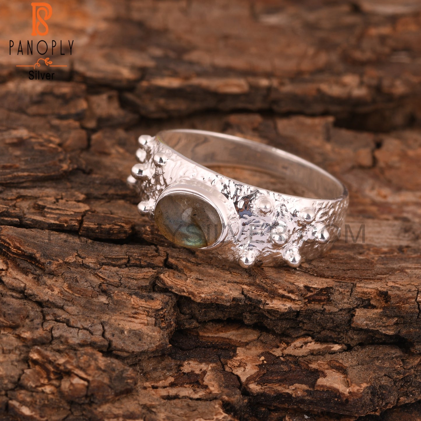 Labradorite Oval 925 Sterling Silver Cute Pretty Ring