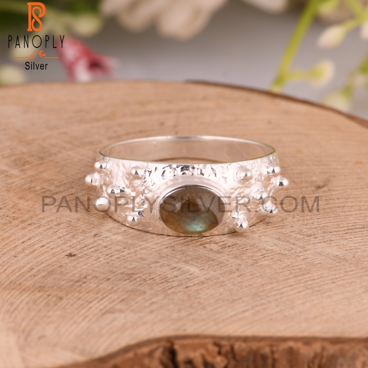 Labradorite Oval 925 Sterling Silver Cute Pretty Ring