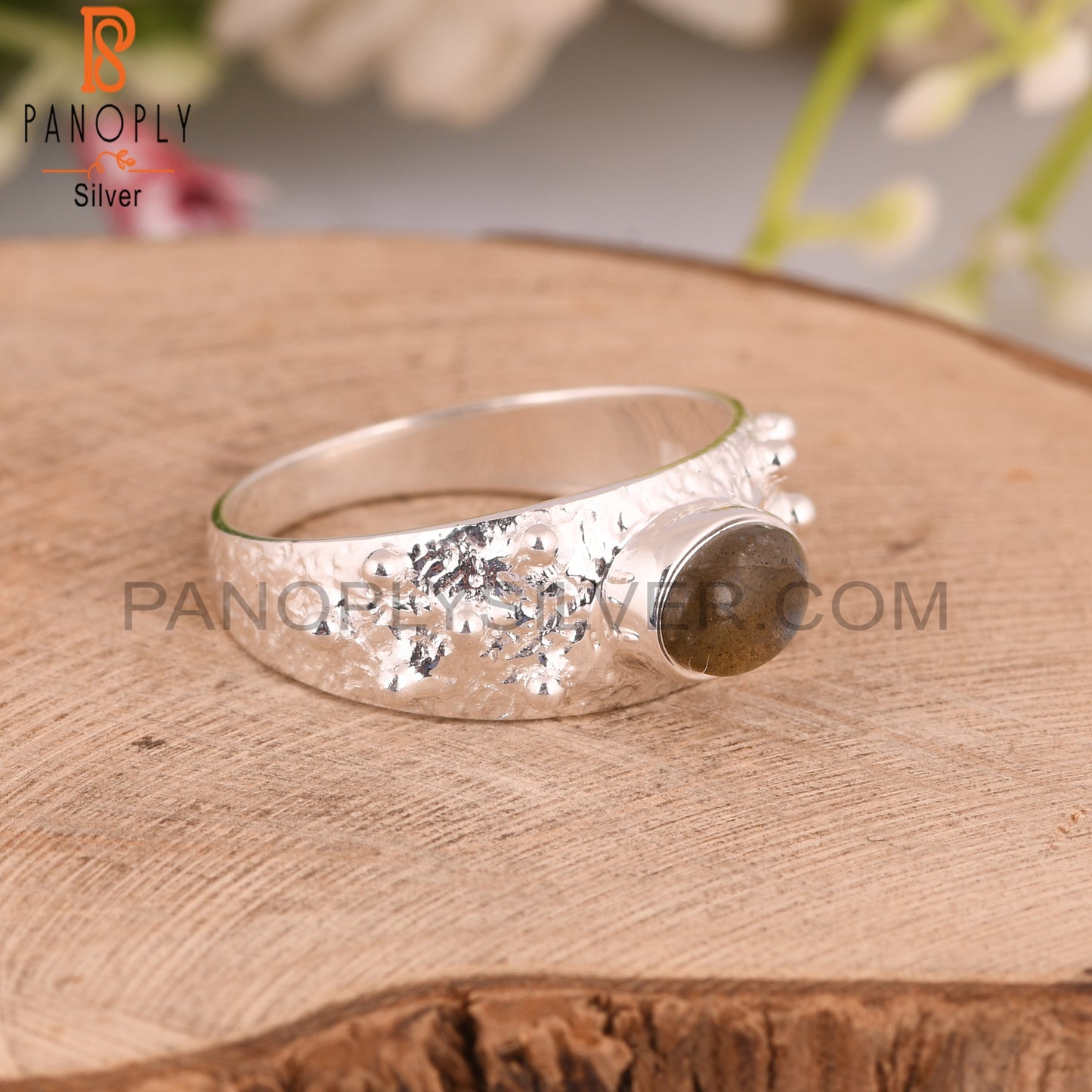Labradorite Oval 925 Sterling Silver Cute Pretty Ring